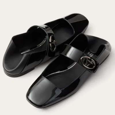 VALENTINO  Patent leather Mary Jane ballet shoes