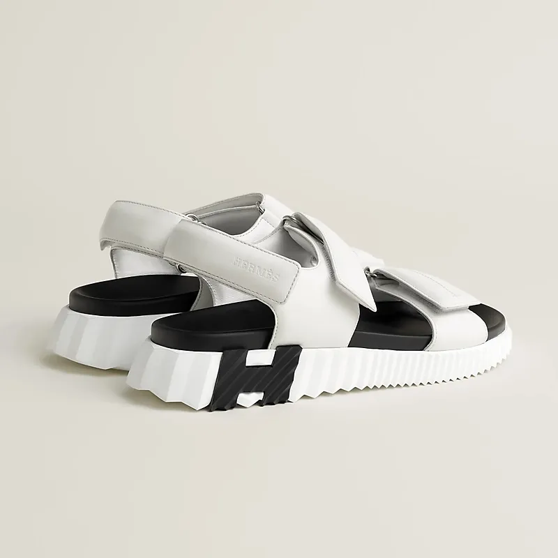 HERMES Junior white Black Sandal