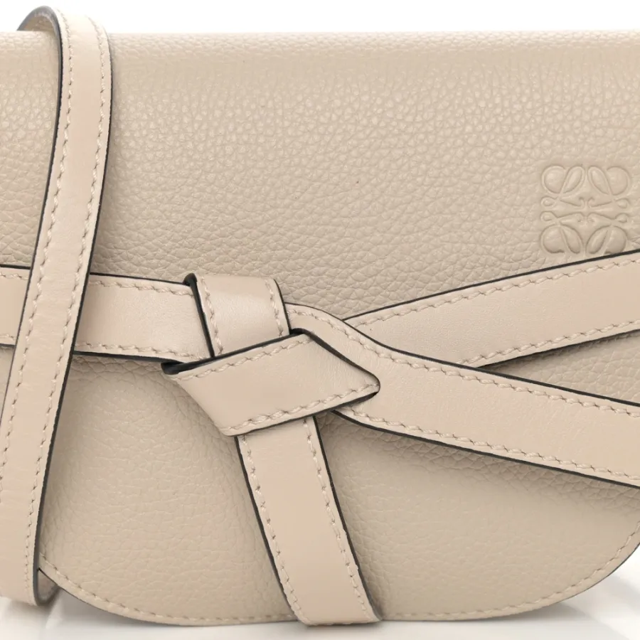 Loewe Gate Crossbody Bag Mini Light Oat Grained Calfskin Leather