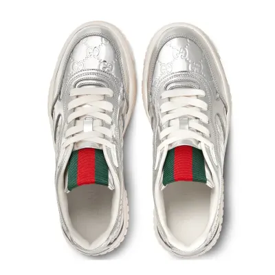 Gucci Re Web series women's sports shoes silver Sneakers