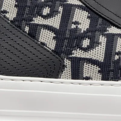 Dior blue print thick bottom high bang  sneakers