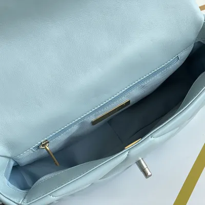 Chanel 19 Bag Light Blue Olive Green Grey Blue Navy Blue Yellow Caramel 26cm