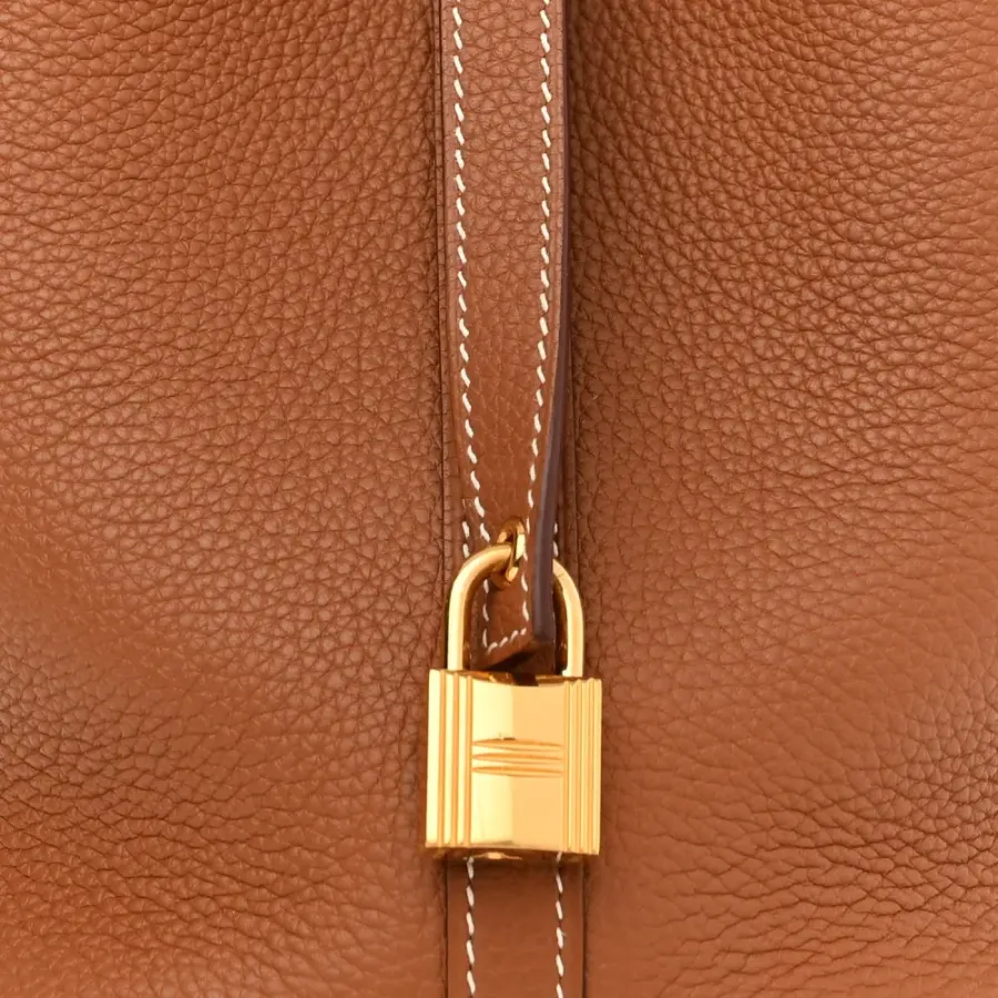 Hermès Picotin Lock 18 PM Brown Taurillon Clemence Leather Gold Hardware