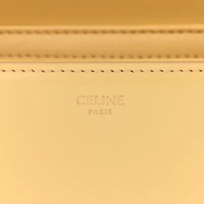 Celine Small Teen Triomphe Bag Pollen Shiny Calfskin Leather Gold Hardware