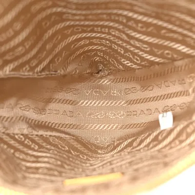 Prada Mini Triangolo Symbole Embroidered Triangle Bag Corda Talco Jacquard Canvas Gold Hardware