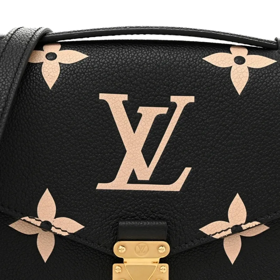 Louis Vuitton Pochette Metis PM Black/Beige Giant Monogram Empreinte Leather Brass Hardware