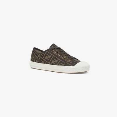 FENDI Brown FF low-top shoes