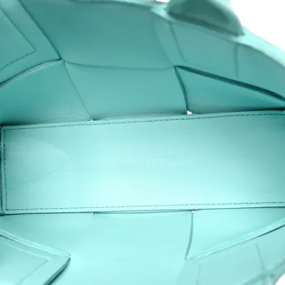 Bottega Veneta Maxi Intreccio Candy Arco Tote Celadon Lambskin Leather