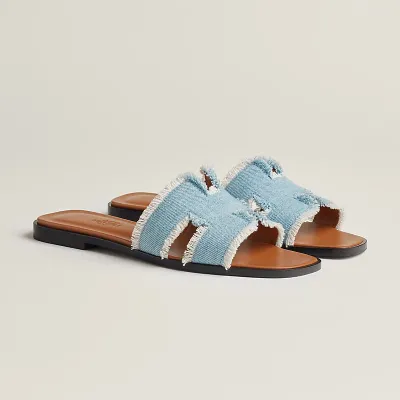 HERMES Oran blue Slippers
