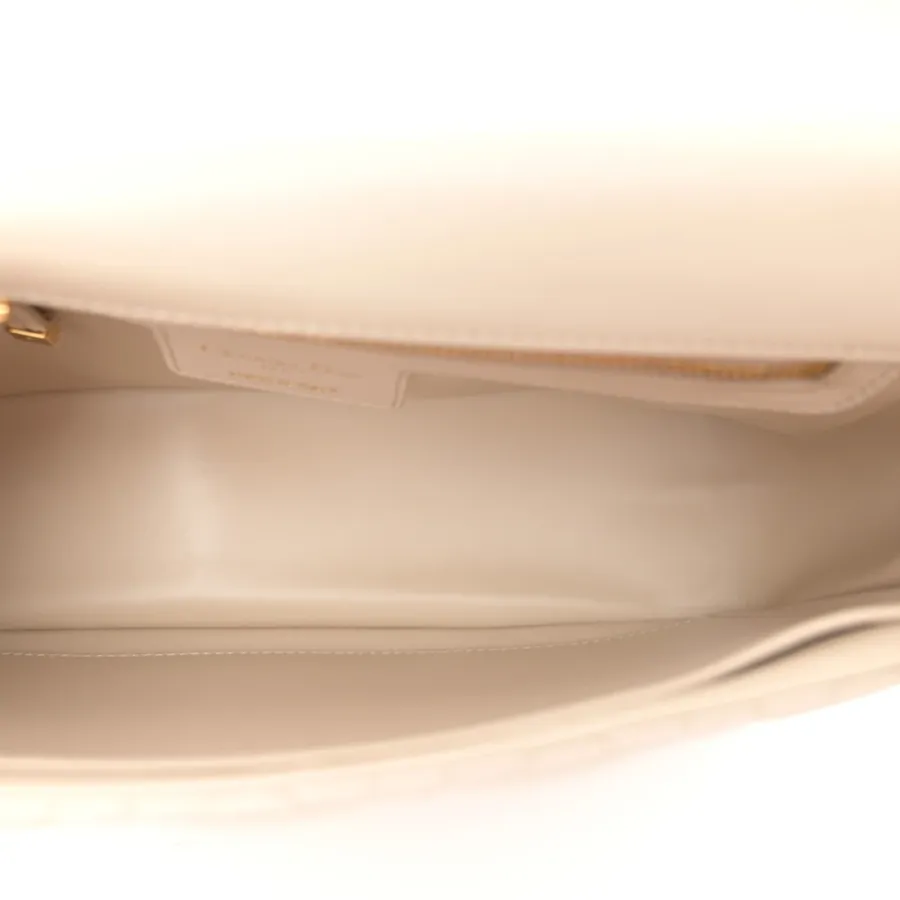 Dior Medium Caro Bag Beige Supple Cannage Calfskin Leather Gold Hardware