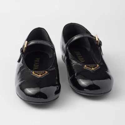 PRADA Naplak Flat Shoes black Ballet Shoes
