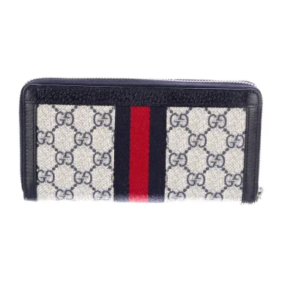 Gucci Medium Ophidia Continental Wallet Neutrals GG Supreme Canvas Gold Hardware