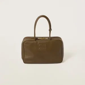 Miu Miu Beau Calfskin Leather Green Top-Handle Bags