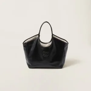 Miu Miu Calfskin Leather Black Shoulder Bags