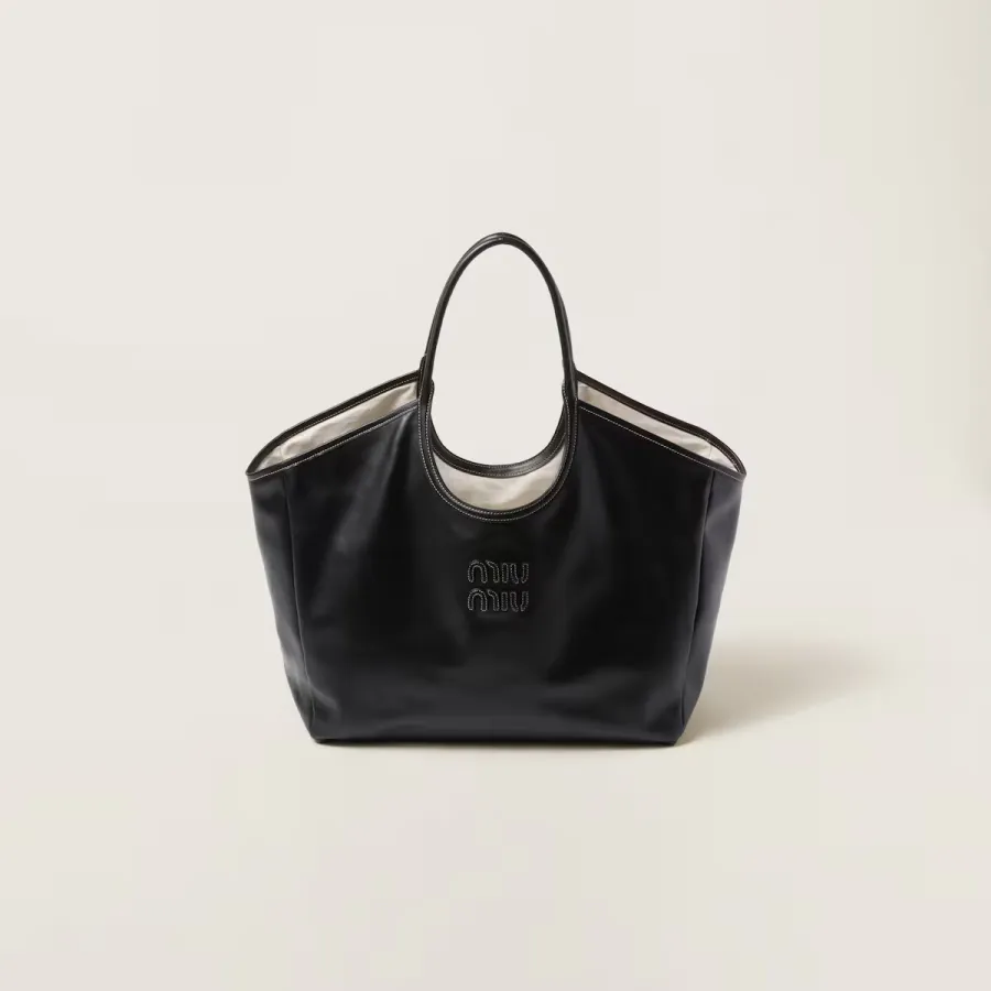 Miu Miu Calfskin Leather Black Shoulder Bags