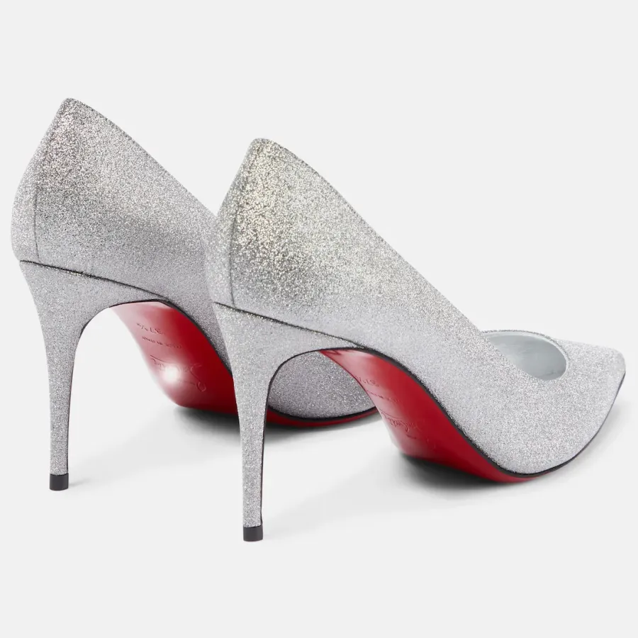 Christian Louboutin Silver stiletto heels shoes