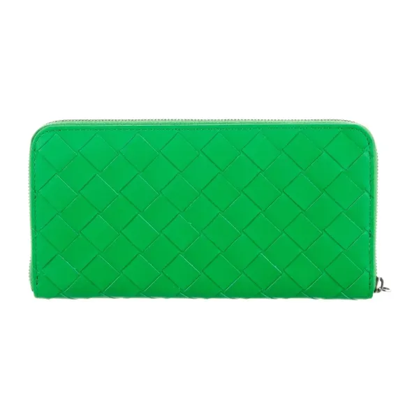 Bottega Veneta Large Continental Wallet Green Nappa Leather Silver Hardware - Image 2