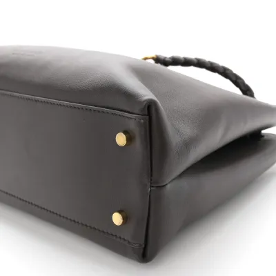 Bottega Veneta Medium Andiamo Shoulder Bag Fondant Silky Calfskin Leather Gold Hardware