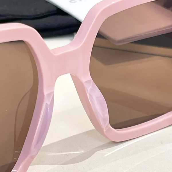 CHANEL square frame glasses pink brown color size 52口22-140 - Image 5