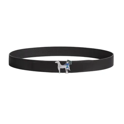 Hermès Women' s Artificier Buckle Reversible Belt In Black/Brown/Etoupe/Coffee/Blue Calfskin With Silver Hardware 32mm