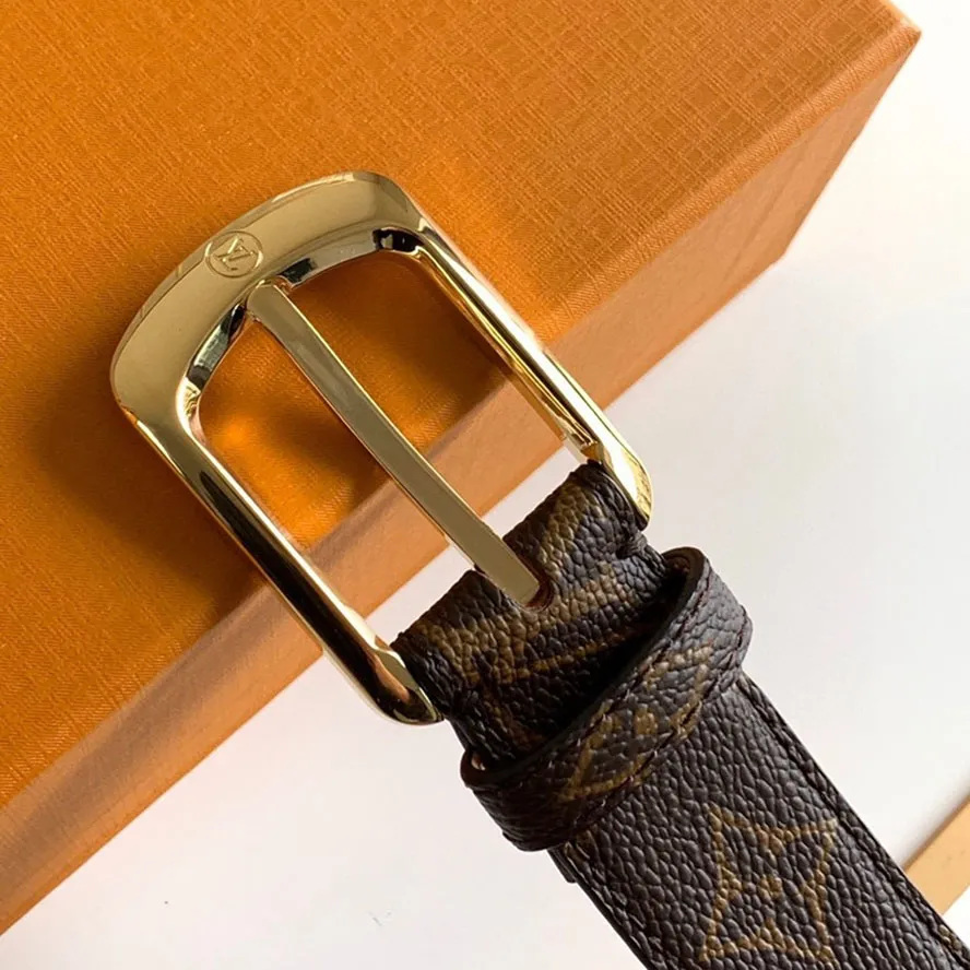 Louis Vuitton Women's Ellipse Belt In Brown Monogram Canvas With Gold Hardware 35mm