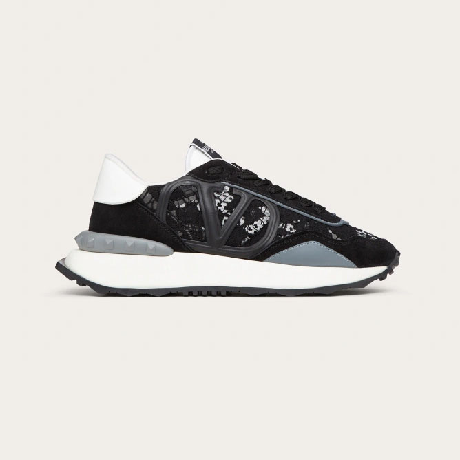VALENTINO LACERUNNER Tênis feminino de renda e malha