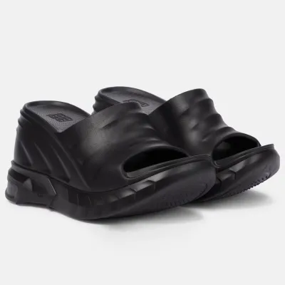 GIVENCHY Black wedge sandal slippers