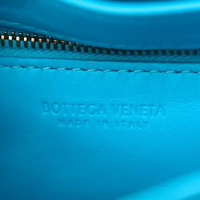 Bottega Veneta Small Maxi Intreccio Padded Cassette Crossbody Bag Pool Nappa Leather Brass Hardware
