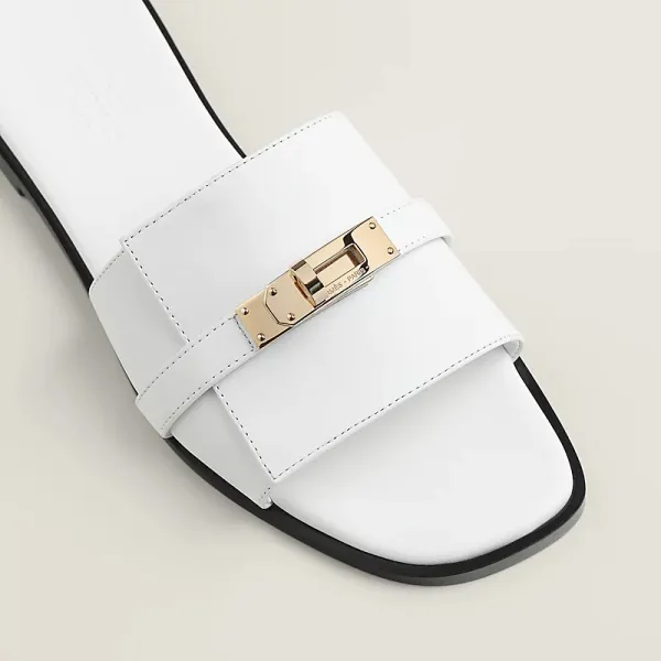 HERMES Giulia white Slippers - Image 3