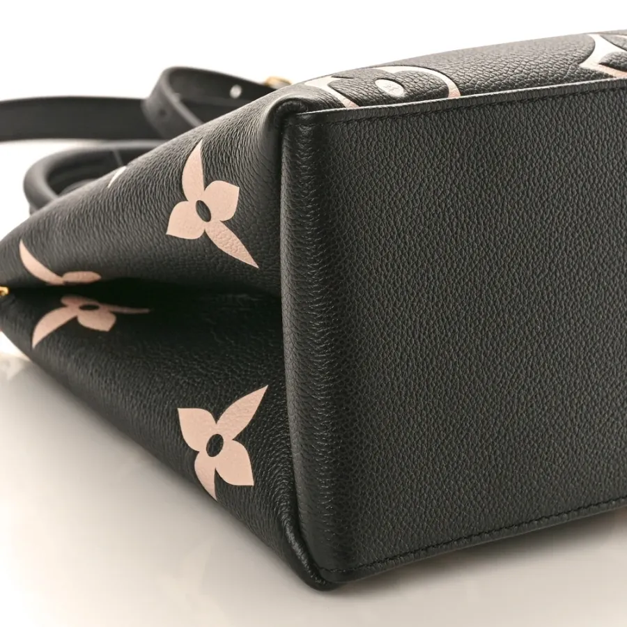 Louis Vuitton Petit Palais MM Black/Beige Giant Monogram Empreinte Leather Gold Hardware