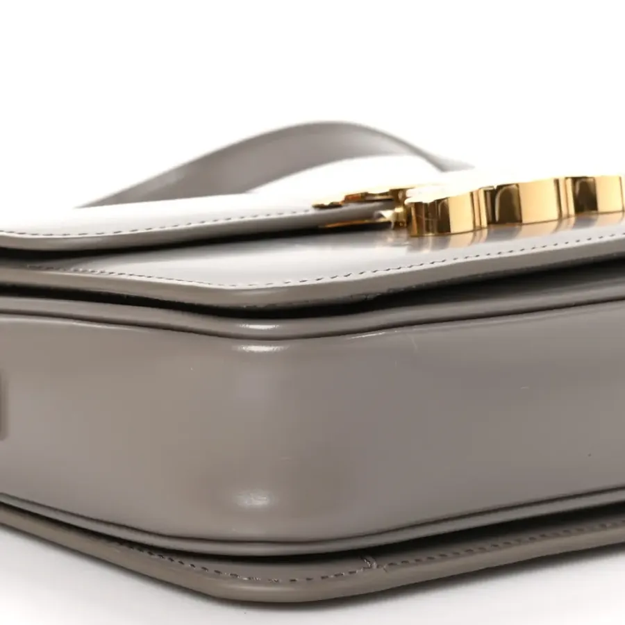 Celine Small Teen Triomphe Bag Pebble Shiny Calfskin Leather Gold Hardware