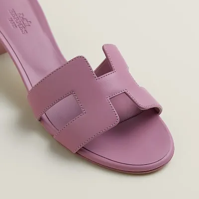 HERMES Oasis Slippers High-heeled slippers purple High Heels Sandal