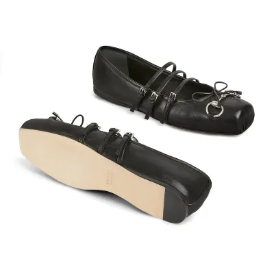 Gucci black Ballet Shoes Flat Shoes