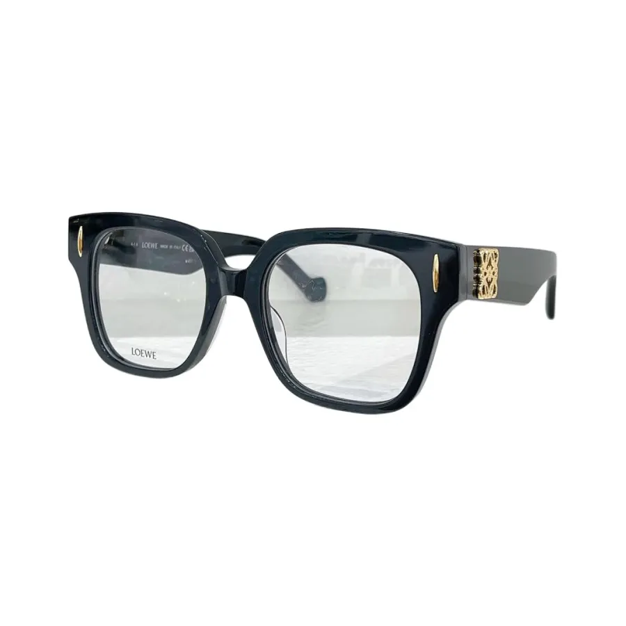 Loewe square frame glasses leopard brown/olive brown/black yellow/black/green brown/transparent leopard/transparent black/transparent grey/transparent olive color Size 51口19-140