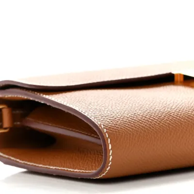 Hermès Constance Long Wallet To Go Brown Epsom Leather Gold Hardware