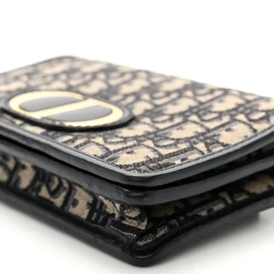 Dior Montaigne 30 2-in-1 Pouch Blue Dior Oblique Canvas Gold Hardware