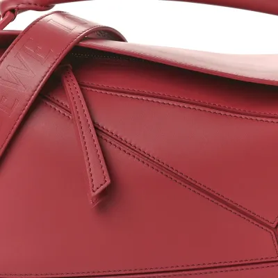 Loewe Puzzle Bag Small Plumrose Satin Calfskin Leather Incognito Hardware