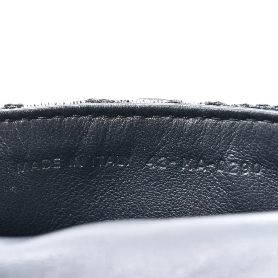 Dior Nano Saddle Chain Pouch Blue Oblique Canvas Gold Hardware