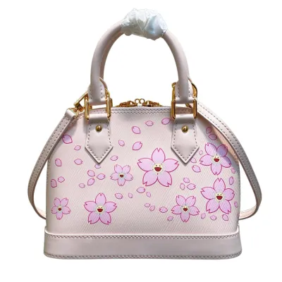 Louis Vuitton x Murakami Takashi Alma BB Pink Cowhide Leather Gold Hardware