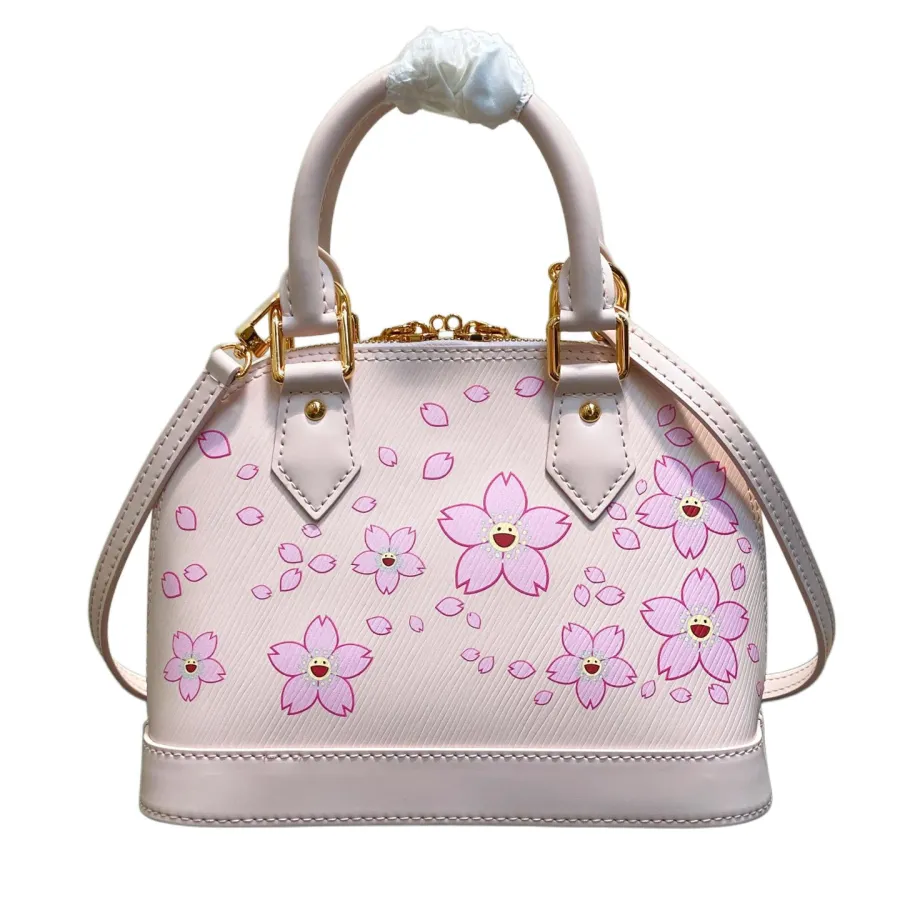 Louis Vuitton x Murakami Takashi Alma BB Pink Cowhide Leather Gold Hardware