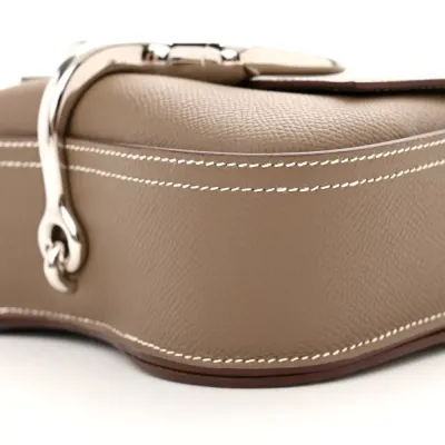 Hermès Mini Della Cavalleria Etoupe Epsom Leather Palladium Hardware