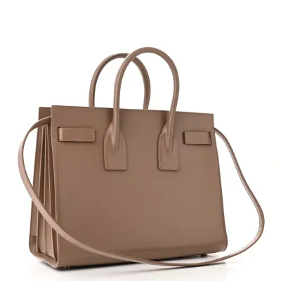 Saint Laurent Small Classic Sac De Jour Dark Cappuccino Smooth Calfskin Leather