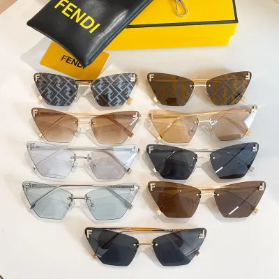 Fendi glasses silver/tawny/black gold/black silver/blue silver/brown/gradient brown/black monogram/brown monogram color Size 145口0-142