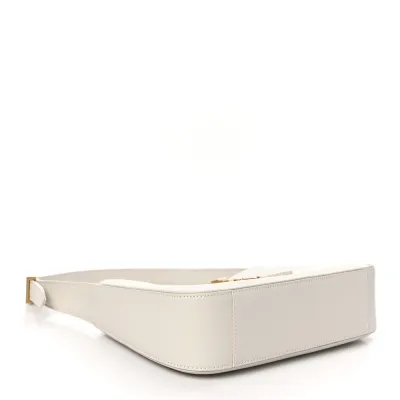 Saint Laurent Medium Le 5 À 7 Hobo Crema Soft Smooth Calfskin Leather Gold Hardware