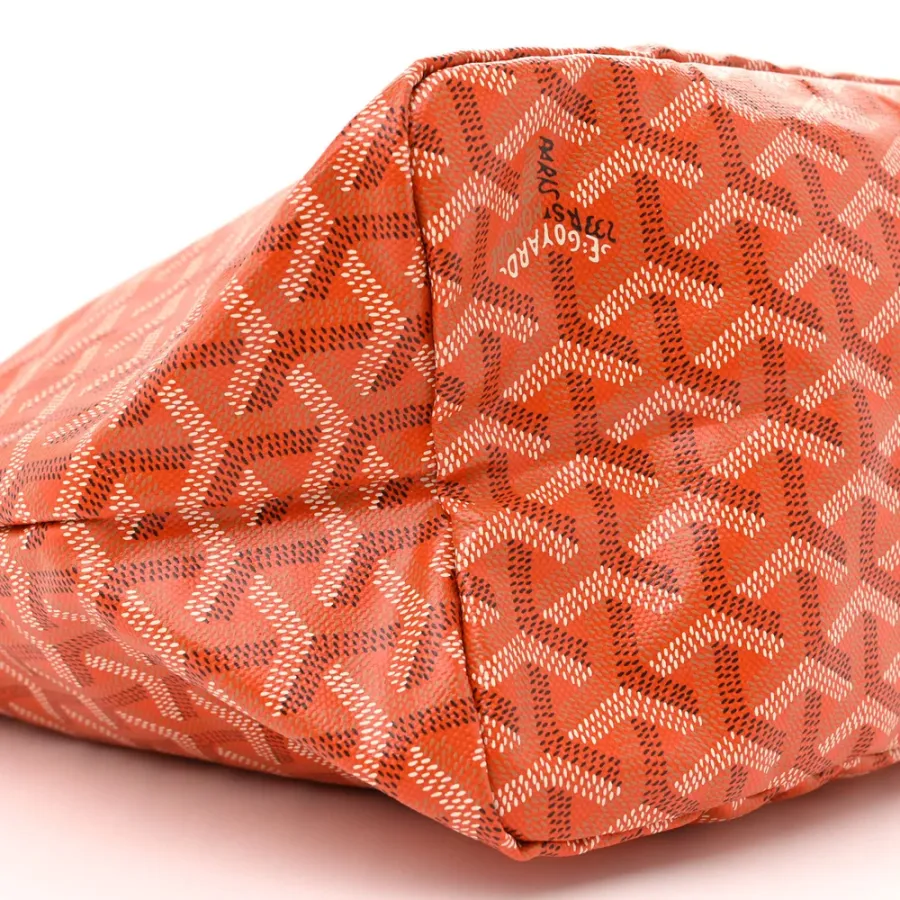 Goyard Saint Louis Tote PM Orange Goyardine Canvas