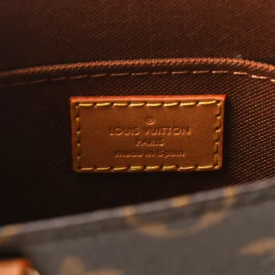 Louis Vuitton Petit Sac Plat BB Monogram Canvas Gold Hardware