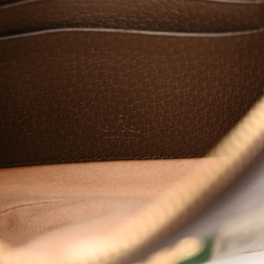 Gucci Medium Web Ophidia Utility Belt Bag Beige / Ebony / New Acero GG Supreme Monogram Canvas & Calfskin Leather Gold Hardware