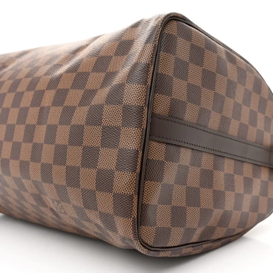 Louis Vuitton Speedy Bandouliere 35 Damier Ebene Canvas Gold Hardware