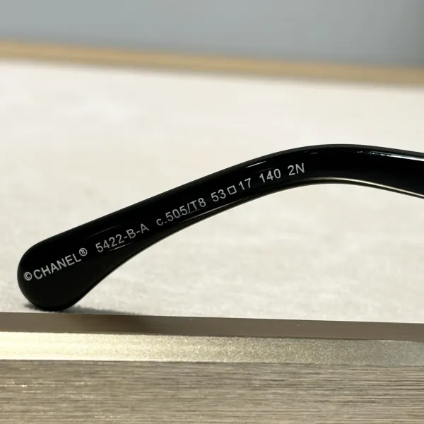 CHANEL square frame glasses black color SIZE 53-17-140 - Image 7