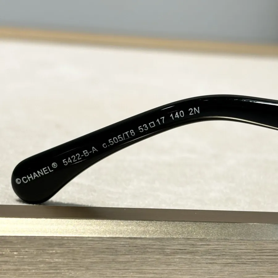 CHANEL square frame glasses black color SIZE 53-17-140
